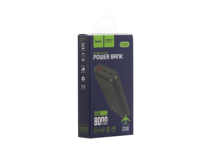 Внешний аккумулятор PowerBank Hoco B35B Entourage 8000 mAh black
