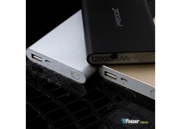 Внешний аккумулятор power bank Remax Proda Jane Alu 12000mAh black