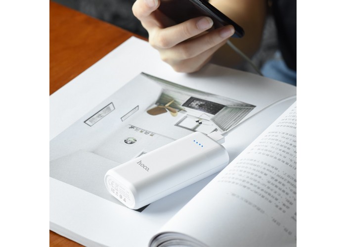 Внешний аккумулятор power bank Hoco B35A 5200 mAh white