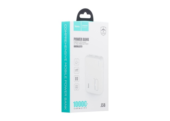 Внешний аккумулятор PowerBank Hoco J38 Comprehensive 10000 mAh white