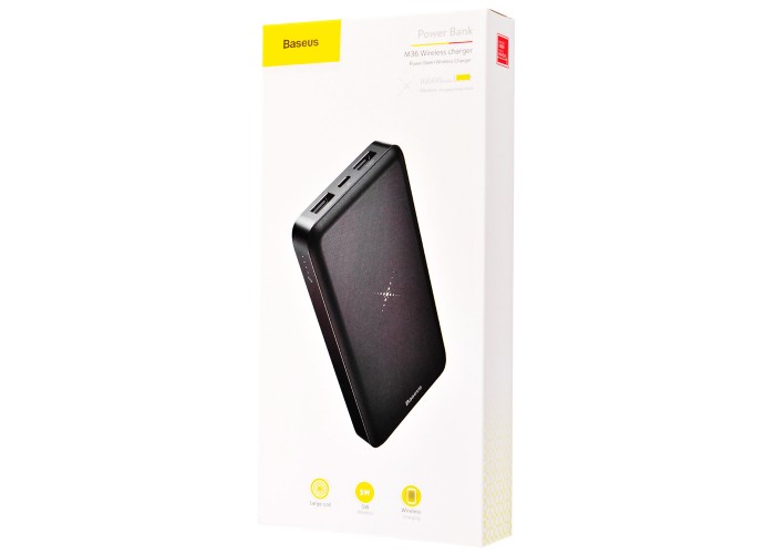 Внешний аккумулятор Baseus M36 Wireless 10000 mAh black