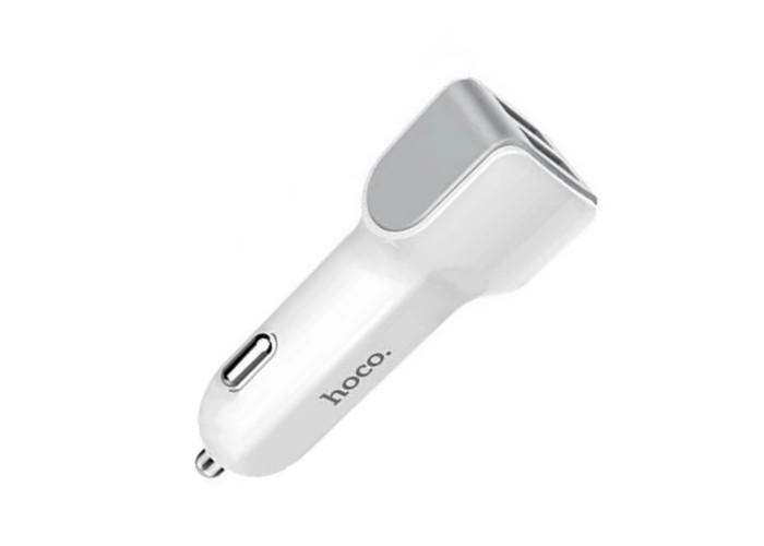 Автомобильное зарядное устройство Hoco Z23 microUSB 2.4A 2USB белый