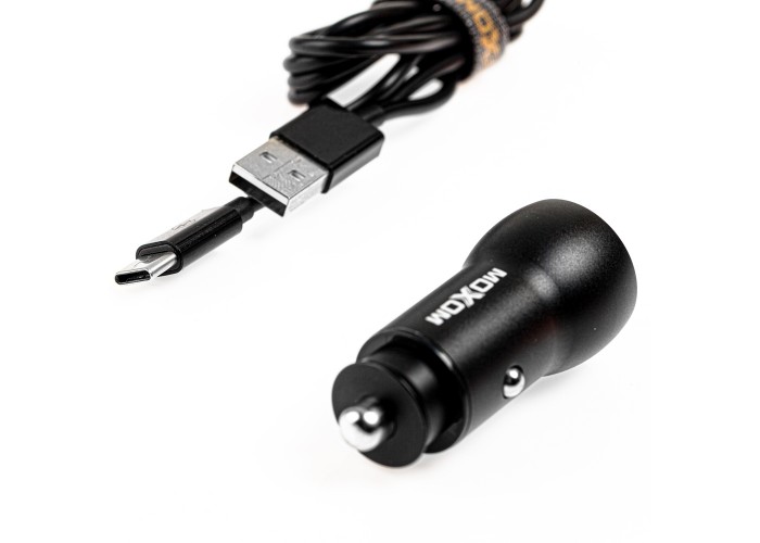 Автомобильное зарядное устройство Moxom MX-VC04 Type-C 2USB/2,4A черный
