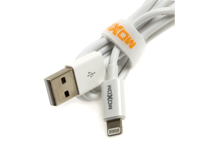 Сетевое зарядное устройство Moxom KH-06 lightning USB/2.1A белый