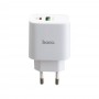 Сетевое зарядное устройство адаптер Hoco C57A PD+QC3.0 белый