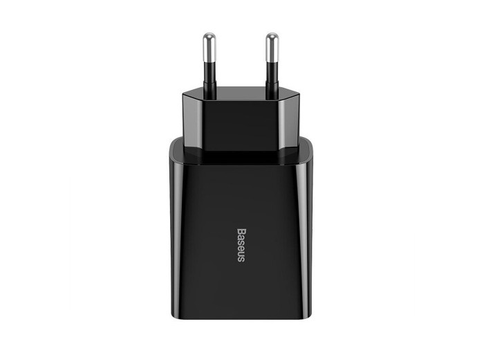 Сетевой адаптер Baseus Speed Mini QC Dual-U 18W 2USB черный
