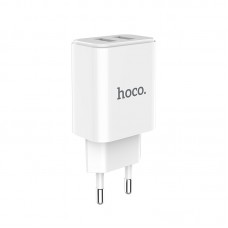 Сетевое зарядное устройство адаптер Hoco C62A 2.1A 2USB белый