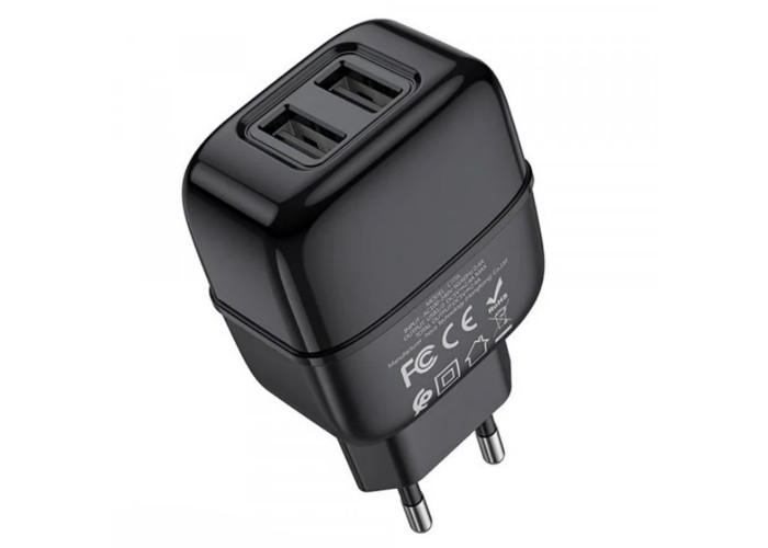Сетевой адаптер Hoco C77A 2.4A 2USB черный