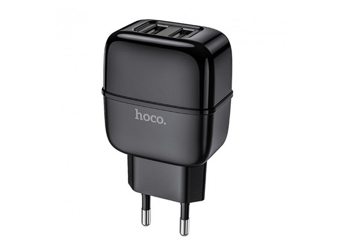Сетевой адаптер Hoco C77A 2.4A 2USB черный