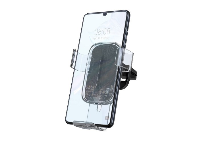 Автомобильная беспроводная зарядка Baseus Explore Gravity Car Mount 15W прозрачный