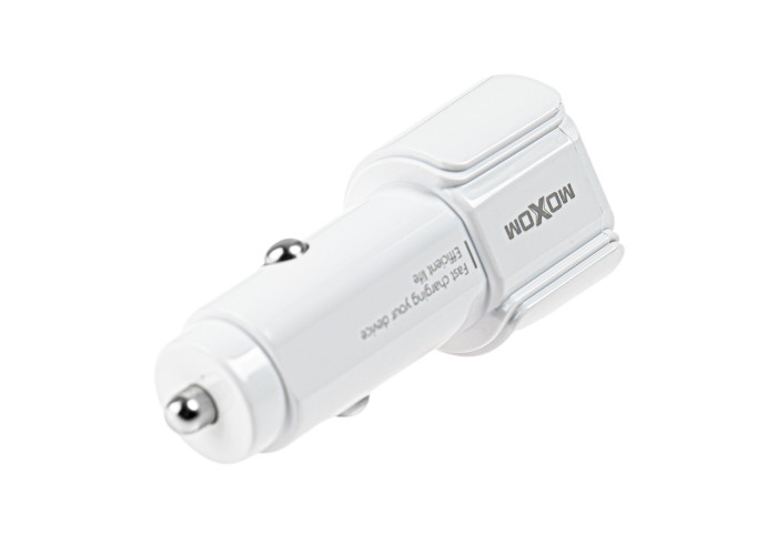 Автомобильное зарядное устройство Moxom KC-15 Type-C 2USB/2.4A белый