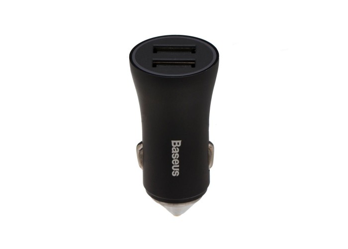 Автомобильное ЗУ адаптер Baseus Golden 2.4A 2USB черный