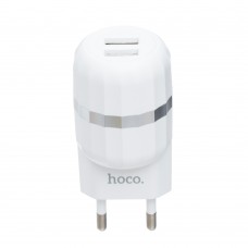Сетевое зарядное устройство Hoco C41A 2.4A microUSB 2USB белый