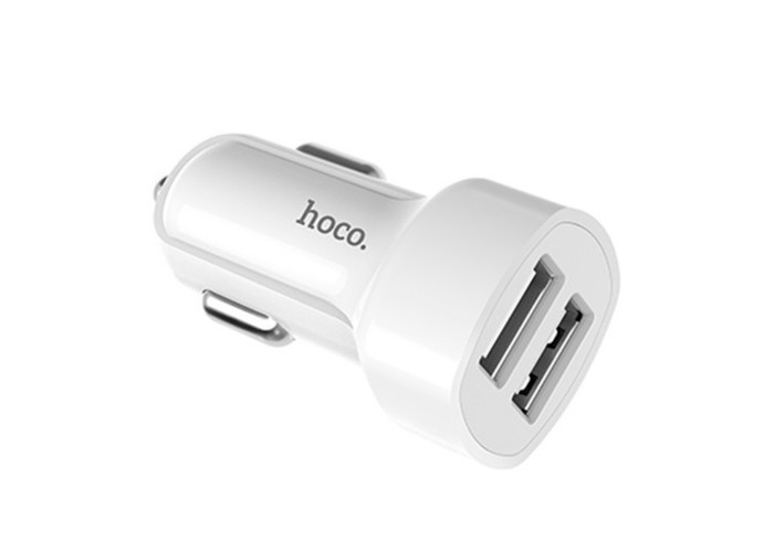 Автомобильное зарядное устройство Hoco Z2A microUSB 2.4A 2USB белый