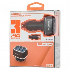 Автомобильное зарядное устройство Moxom MX-VC01 lightning 3USB/3,4A черный