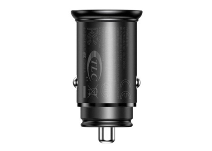 Автомобильное ЗУ адаптер Baseus Circular Metal PPS 30W (Support VOOC) черный