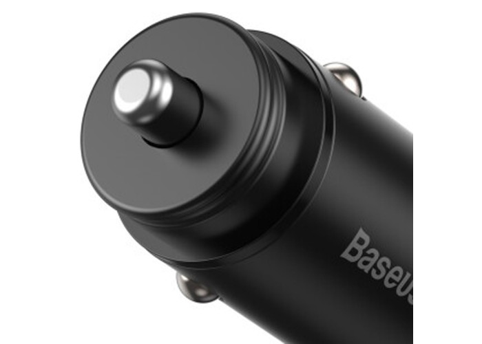 Автомобильное ЗУ адаптер Baseus Circular Metal PPS 30W (Support VOOC) черный