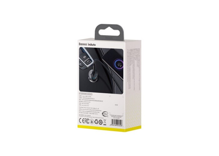 Автомобильное ЗУ адаптер Baseus Circular Metal PPS 30W (Support VOOC) черный