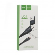 Кабель USB Hoco U26 Multi-Functional Lightning Cable черный