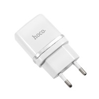 Сетевое зарядное устройство адаптер Hoco C12 2 USB 2.4A белый