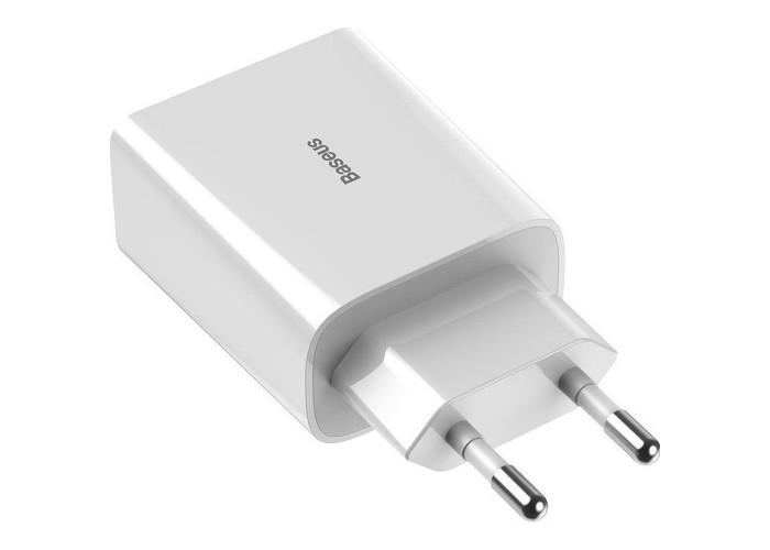 Сетевой адаптер Baseus Speed Mini QC Dual-U 18W белый