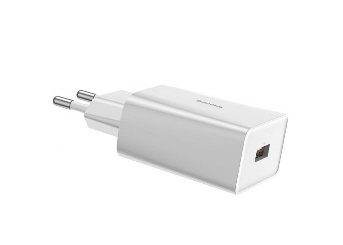 Сетевой адаптер Baseus Speed Mini QC Dual-U 18W белый