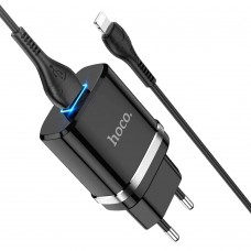 Сетевое зарядное устройство Hoco N1 Lightning 2.4A черный