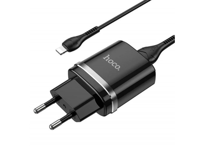 Сетевое зарядное устройство Hoco N1 Lightning 2.4A черный