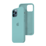 Силиконовый чехол c закрытым низом Apple Silicone Case для iPhone 12 Pro Max Sea Blue