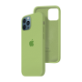 Силиконовый чехол c закрытым низом Apple Silicone Case для iPhone 12 Pro Max Green