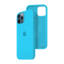 Силиконовый чехол c закрытым низом Apple Silicone Case для iPhone 12 Pro Max Blue