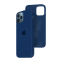 Силиконовый чехол c закрытым низом Apple Silicone Case для iPhone 12 Pro Max Deep Navy