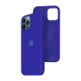 Силиконовый чехол c закрытым низом Apple Silicone Case для iPhone 12 Pro Max Ultra Blue