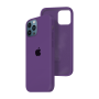 Силиконовый чехол c закрытым низом Apple Silicone Case для iPhone 12 Pro Max Purple