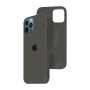 Силиконовый чехол c закрытым низом Apple Silicone Case для iPhone 12 Pro Max Dark Olive