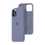 Силиконовый чехол c закрытым низом Apple Silicone Case для iPhone 12 Pro Max Lavender Gray