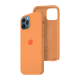 Силиконовый чехол c закрытым низом Apple Silicone Case для iPhone 12 Pro Max Papaya