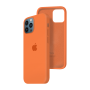 Силиконовый чехол c закрытым низом Apple Silicone Case для iPhone 12 Pro Max Orange