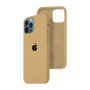 Силиконовый чехол c закрытым низом Apple Silicone Case для iPhone 12 Pro Max Mustard Beige