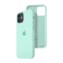 Силиконовый чехол c закрытым низом Apple Silicone Case для iPhone 12 Light Cyan