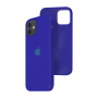 Силиконовый чехол c закрытым низом Apple Silicone Case для iPhone 12 Ultra Blue