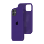 Силиконовый чехол c закрытым низом Apple Silicone Case для iPhone 12 Ultra Violet