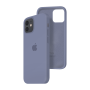 Силиконовый чехол c закрытым низом Apple Silicone Case для iPhone 12 Lavender Gray