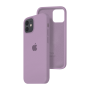 Силиконовый чехол c закрытым низом Apple Silicone Case для iPhone 12 Blue Berry