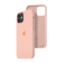 Силиконовый чехол c закрытым низом Apple Silicone Case для iPhone 12 Grapefruit