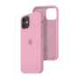 Силиконовый чехол c закрытым низом Apple Silicone Case для iPhone 12 Pink