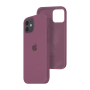 Силиконовый чехол c закрытым низом Apple Silicone Case для iPhone 12 Plum