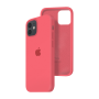 Силиконовый чехол c закрытым низом Apple Silicone Case для iPhone 12 Pink Citrus