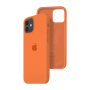 Силиконовый чехол c закрытым низом Apple Silicone Case для iPhone 12 Orange