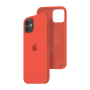Силиконовый чехол c закрытым низом Apple Silicone Case для iPhone 12 Spicy Orange